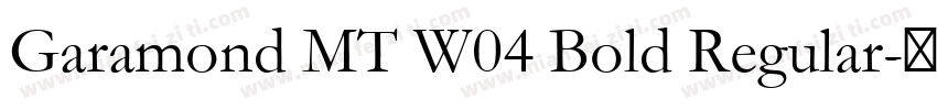 Garamond MT W04 Bold Regular字体转换